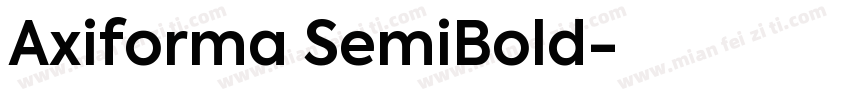 Axiforma SemiBold字体转换